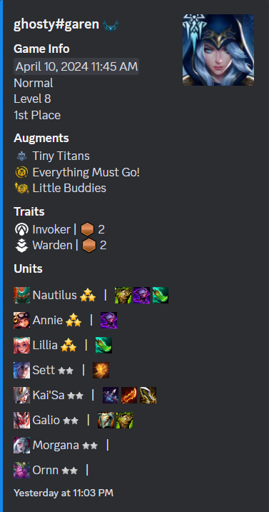 Match statistics
